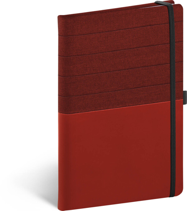 Notebook Skiver, červenovínový, linajkovaný, 13 × 21 cm