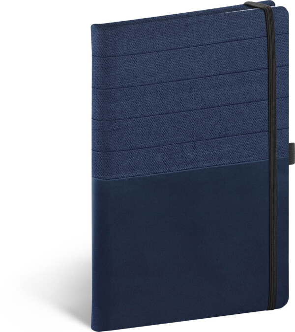 NOTIQUE Notebook Skiver, modromodrý, linajkovaný, 13 x 21 cm