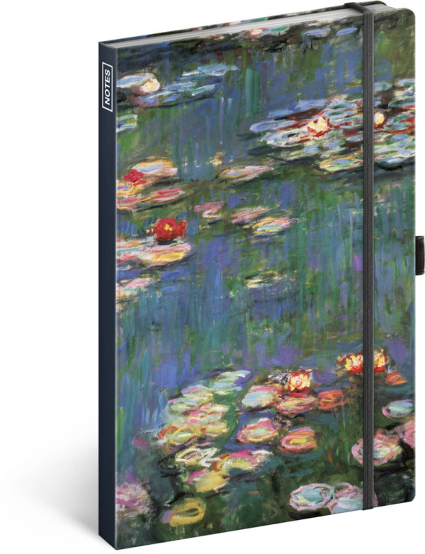 Notes Claude Monet, linajkovaný, 13 × 21 cm