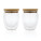 Double wall borosilicate glass with bamboo lid 250ml 2pc set - p432.140__b_2 - variant XD P432.140