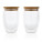 Double wall borosilicate glass with bamboo lid 350ml 2pc set - p432.270__b_2 - variant XD P432.270