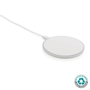 RCS standard recycled plastic 10W wireless charger - Reklamnepredmety