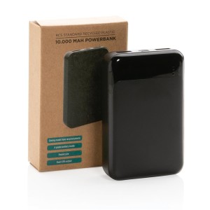 RCS standard recycled plastic 10.000 mAh powerbank - Reklamnepredmety