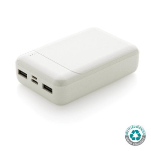 RCS standard recycled plastic 10.000 mAh powerbank - Reklamnepredmety