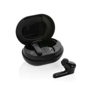 RCS standard recycled plastic TWS earbuds - Reklamnepredmety