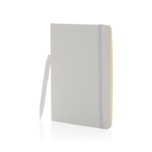 Antimicrobial A5 softcover notebook and X3 pen set - Reklamnepredmety