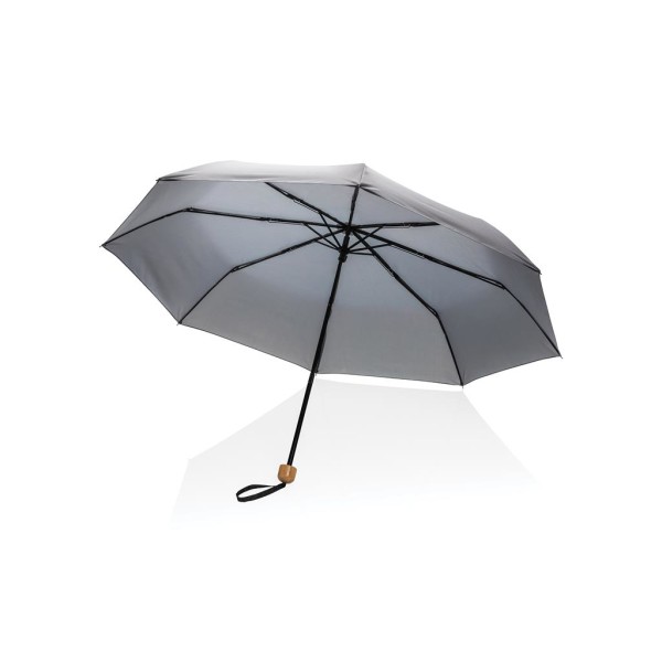 20.5" Impact AWARE™ RPET Pongee bamboo mini umbrella