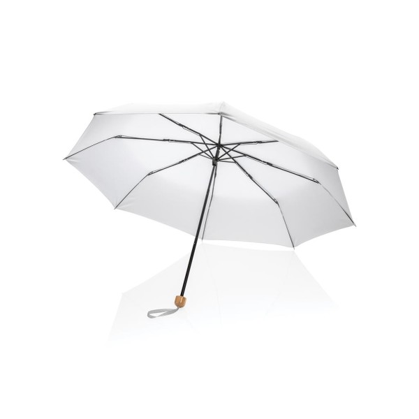 20.5" Impact AWARE™ RPET Pongee bamboo mini umbrella