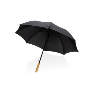 23" Impact AWARE™ RPET 190T auto open bamboo umbrella - Reklamnepredmety