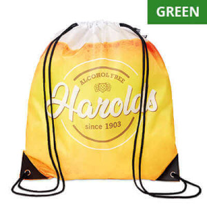 Full colour RPET drawstring bag with PU corners - Reklamnepredmety