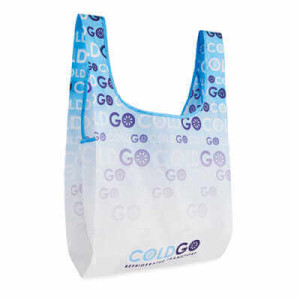 Full colour foldable bag with pocket - Reklamnepredmety