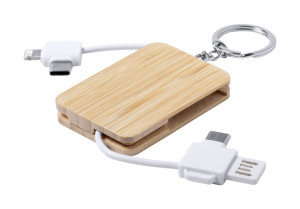 přívěšek na klíče s USB nabíjecím kabelem - Reklamnepredmety