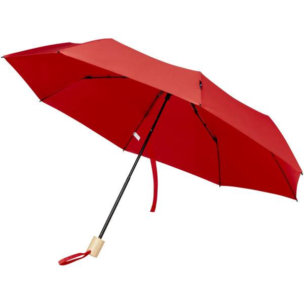 Skladací vetruodolný dáždnik Birgit 21'' z recyklovaného PET materiálu