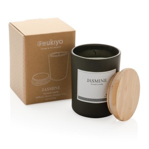 Ukiyo deluxe scented candle with bamboo lid - Reklamnepredmety
