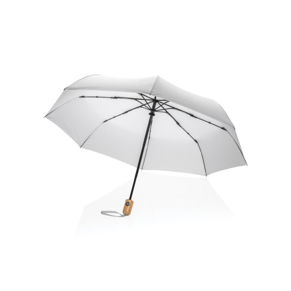 21" Impact AWARE™ RPET bamboo auto open/close umbrella