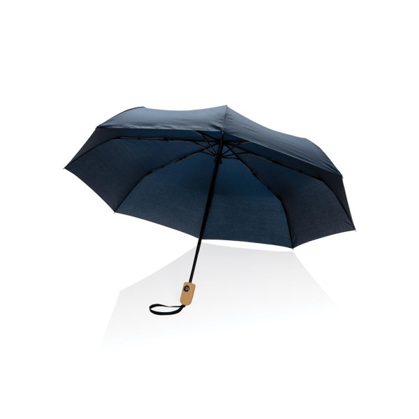 21" Impact AWARE™ RPET bamboo auto open/close umbrella