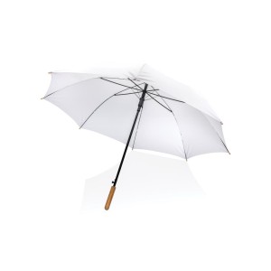 27" Impact AWARE™ RPET 190T auto open bamboo umbrella - Reklamnepredmety