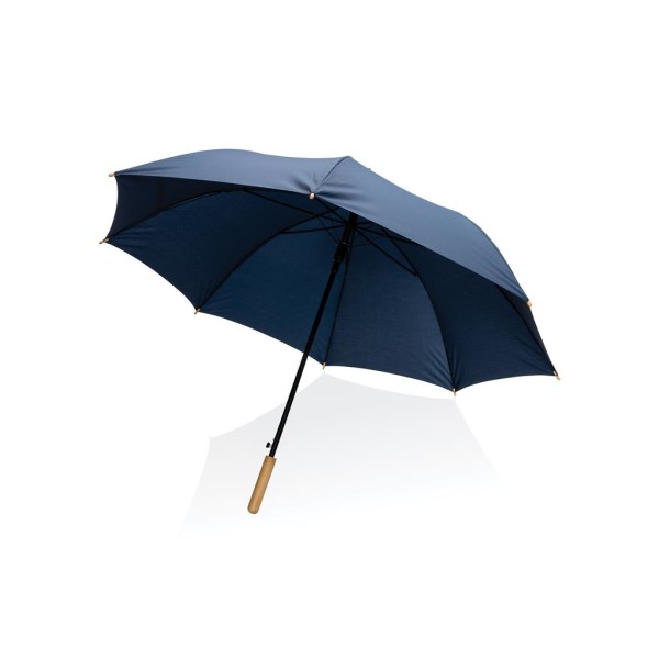 27" Impact AWARE™ RPET 190T auto open bamboo umbrella