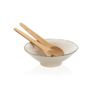 Ukiyo salad bowl with bamboo salad server - Reklamnepredmety