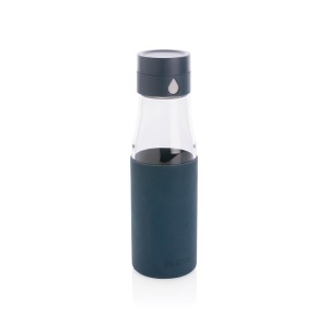 Ukiyo glass hydration tracking bottle with sleeve - Reklamnepredmety