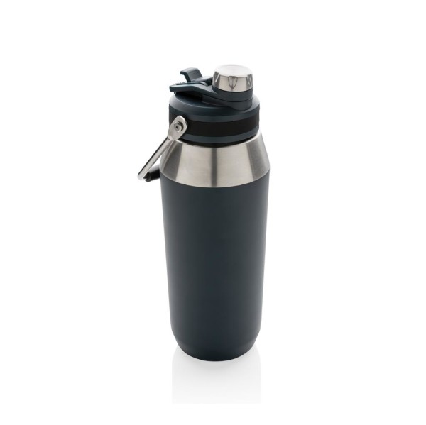 Vacuum stainless steel dual function lid bottle 1L