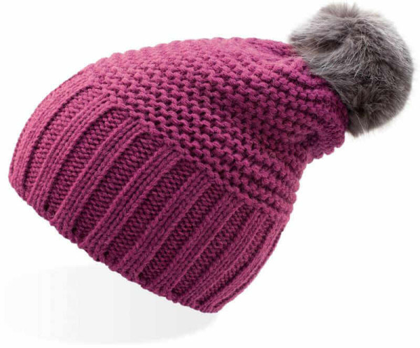 Pletená čiapka s brmbolcom Monte Bianco