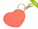Kľúčenka z umelej kože Boutique Heart - hkoral - variant