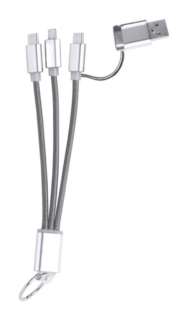 USB nabíjecí kabel s přívěškem na klíče