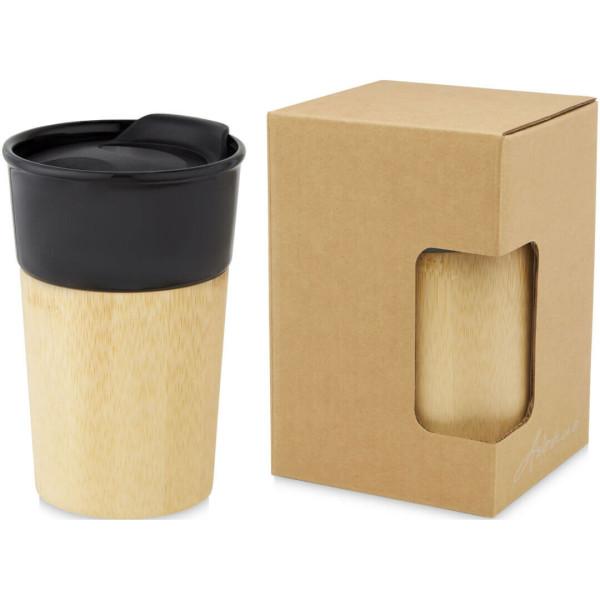 Pereira porcelain mug 320 ml with bamboo outer wall