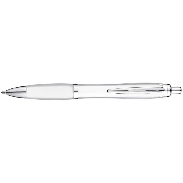 Transparent ball pen with rubber grip