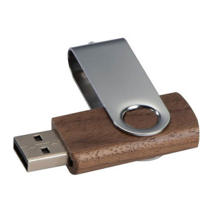 Twist USB Stick with dark wood cover 8GB - Reklamnepredmety