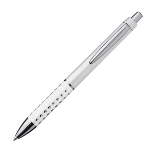 Plastic ball pen with sparkling dot grip zone - Reklamnepredmety