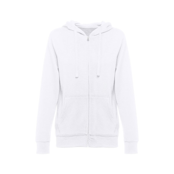 THC AMSTERDAM WOMEN WH. Women's hooded full zipped sweatshirt