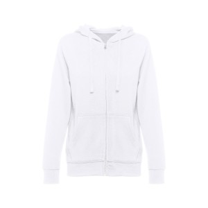 THC AMSTERDAM WOMEN WH. Women's hooded full zipped sweatshirt - Reklamnepredmety