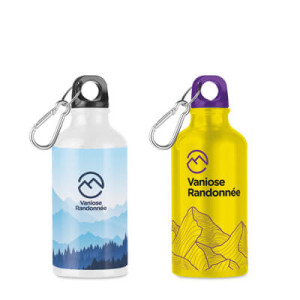 400 ml aluminum bottle with carabiner - Reklamnepredmety