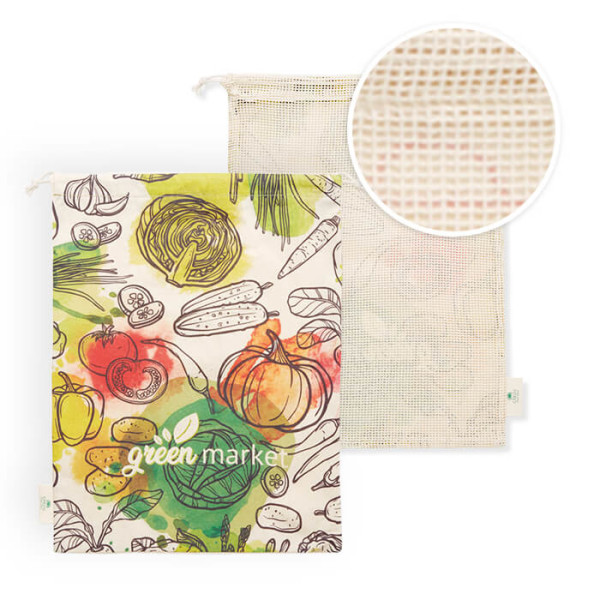 Mesh cotton grocery bag