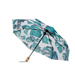 21" 3 fold umbrella with wooden handle - Reklamnepredmety