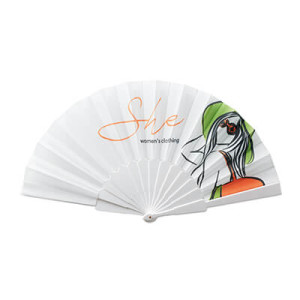 Plastic hand fan - Reklamnepredmety