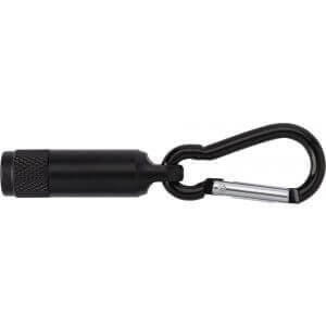 Aluminium mini torch with carabiner - Reklamnepredmety