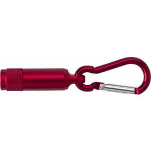 Aluminium mini torch with carabiner - Reklamnepredmety