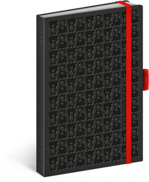 NOTIQUE Notes Teribear, čierny, linajkovaný, 9 x 13 cm - Reklamnepredmety