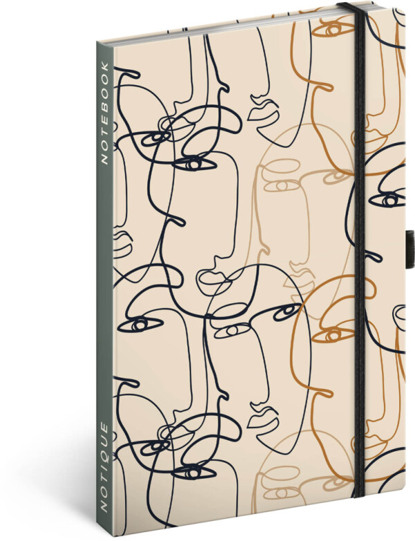 NOTIQUE Notes Face, lined, 13 x 21 cm