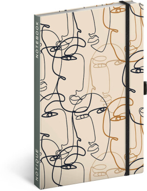 NOTIQUE Notes Face, lined, 13 x 21 cm - Reklamnepredmety