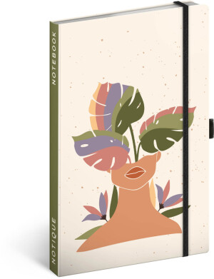 NOTIQUE Notes Monstera, lined, 13 x 21 cm - Reklamnepredmety