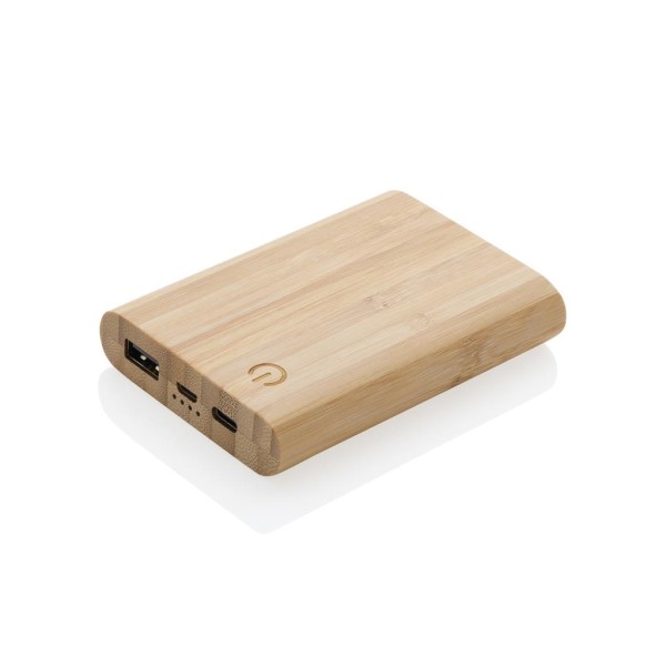 FSC® certified bamboo 5.000 mAh powerbank