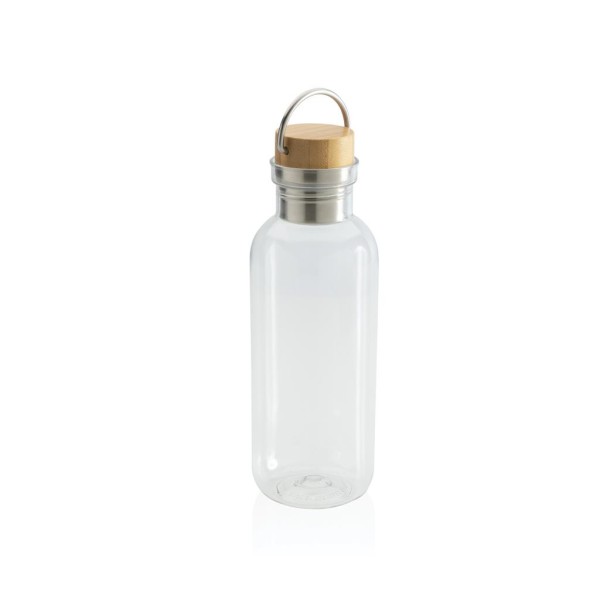 GRS RPET bottle with FSC® bamboo lid and handle
