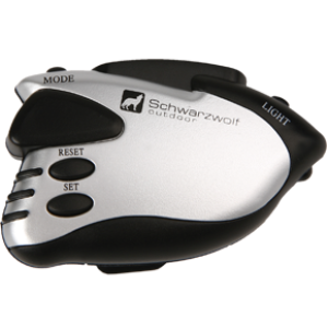 SCHWARZWOLF PORTE pedometer with red LED light - Reklamnepredmety