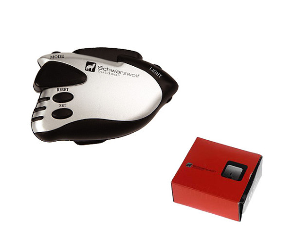SCHWARZWOLF PORTE pedometer with red LED light