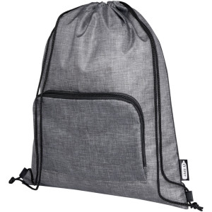 GRS recyklovaná skladacia taška so šnúrkou s objemom 7 litrov Ash - Reklamnepredmety