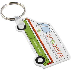 Recycled keychain in the shape of a Tait van - Reklamnepredmety